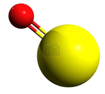 Foto de Imagen 3D de la fórmula esquelética de óxido de calcio - estructura química molecular de cal quemada aislada sobre fondo blanco - Imagen libre de derechos