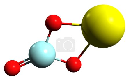 Photo for 3D image of Calcium silicate skeletal formula - molecular chemical structure of anticaking agent 552 isolated on white background - Royalty Free Image
