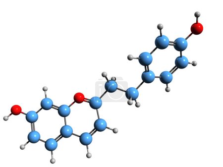 Téléchargez les photos : Image 3D de la formule squelettique de couleur Caramel - structure chimique moléculaire de la coloration alimentaire soluble dans l'eau isolée sur fond blanc - en image libre de droit