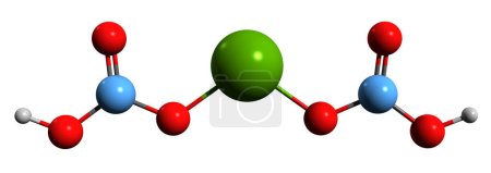 Photo for 3D image of Magnesium bicarbonate skeletal formula - molecular chemical structure of magnesium hydrogencarbonate isolated on white background - Royalty Free Image