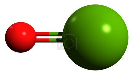 Photo for 3D image of Magnesium oxide skeletal formula - molecular chemical structure of magnesia isolated on white background - Royalty Free Image