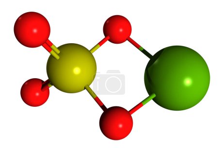 Foto de Imagen 3D de la fórmula esquelética de sulfato de magnesio: estructura química molecular de la sal inglesa aislada sobre fondo blanco - Imagen libre de derechos