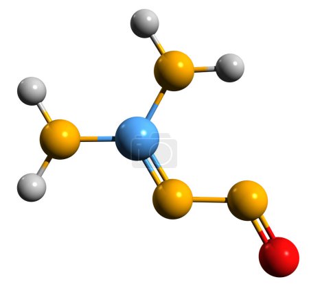 Foto de Imagen 3D de la fórmula esquelética de nitroguanidina - estructura química molecular de Picrita aislada sobre fondo blanco - Imagen libre de derechos