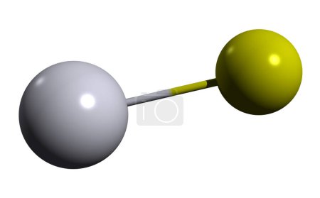 Téléchargez les photos : Image 3D de la formule squelettique du sulfure de mercure - structure chimique moléculaire du fongicide isolé sur fond blanc - en image libre de droit