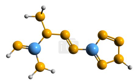 Foto de Imagen 3D de la fórmula esquelética del tetraceno: estructura química molecular del material explosivo aislado sobre fondo blanco - Imagen libre de derechos