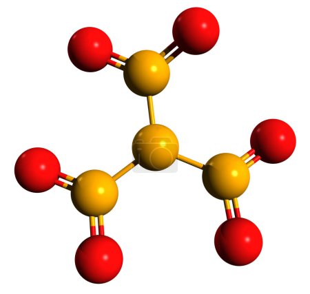 Foto de Imagen 3D de la fórmula esquelética Trinitramide - estructura química molecular de Dinitronitramide aislada sobre fondo blanco - Imagen libre de derechos