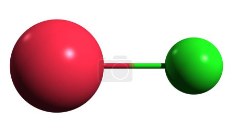 Foto de Imagen 3D de la fórmula esquelética de cloruro de sodio - estructura química molecular de la sal común aislada sobre fondo blanco - Imagen libre de derechos