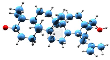 Téléchargez les photos : Image 3D de la formule squelettique Betulin - structure chimique moléculaire du trochol isolé sur fond blanc - en image libre de droit