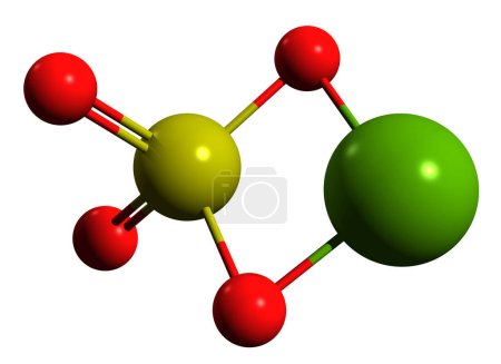 Foto de Imagen 3D de la fórmula esquelética de sulfato de magnesio: estructura química molecular del heptahidrato de sulfato de magnesio aislado sobre fondo blanco - Imagen libre de derechos