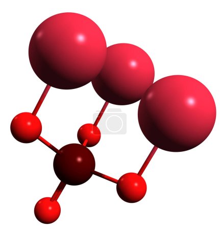 Photo for 3D image of Trisodium phosphate skeletal formula - molecular chemical structure of  inorganic compound Sodium phosphate tribasic isolated on white background - Royalty Free Image