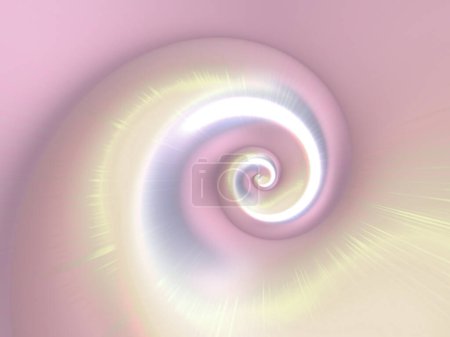 Photo for Nautilus pink shell abstract background  - nautilus shell nacre backdrop - mollusc iridescent equiangular spiral - Royalty Free Image