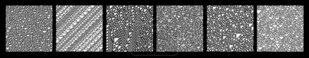 Téléchargez les photos : Cellular Automaton Homogeneous Structures Set - Visualization of Artificial Life Model Tessellation Templates - en image libre de droit