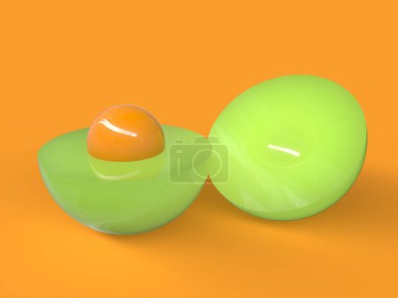 Photo for Birth of New - 3D Concept Image with Balls - Elegant Abstract Graphic Design Symbol - Royalty Free Image