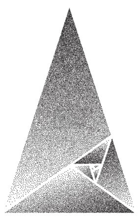 Ilustración de Gran triángulo de proporción dorada - visualización de la secuencia de Fibonacci - concepto vectorial de proporción de oro - Imagen libre de derechos