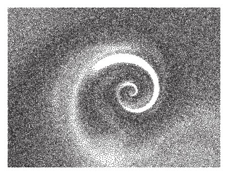 Ilustración de Gran espiral punteada de proporción dorada - visualización de la secuencia de Fibonacci - concepto vectorial de proporción de oro - Imagen libre de derechos
