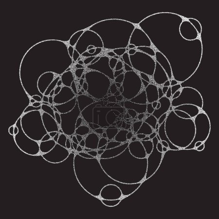 Ilustración de Diseño de burbujas inclinado - Ilustración de vectores de anillos - Diseño inspirado en la naturaleza - Imagen libre de derechos