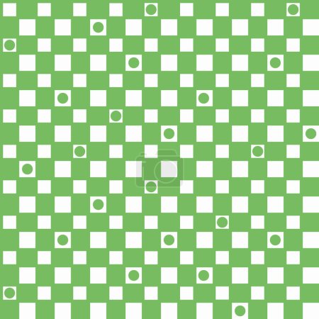 Illustration for White transparent Green Gingham stripes seamless vector pattern. Green squares on white background. Geometric pattern. Retro design for tablecloth, napkins or fabric - Royalty Free Image