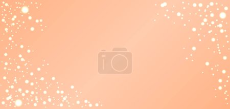 Illustration for Abstract glowing background with copy space. Pantone 2024 color Peach Fuzz. Vibrant shiny peachy horizontal rectangular web banner. Vector gradient illustration - Royalty Free Image