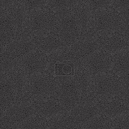 Ilustración de Patrón sin costura vectorial con manchas de contorno gris sobre un fondo negro - Imagen libre de derechos