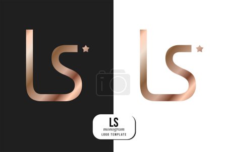 Téléchargez les photos : Lettre L S Logo Luxe. Logotype de style Art déco pour la marque de luxe. Design d'identité Premium. - en image libre de droit