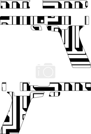 Ilustración de Glock, AR15, AR-15 pistola svg plantilla de archivo vectorial para el grabado láser, archivos láser CNC, archivo de corte svg, corte por láser, Cricut, archivos vectoriales para el corte SVG archivo de grabado láser, CNC Router, Cricut, archivo de máquina de corte digital, archivo láser de fibra - Imagen libre de derechos