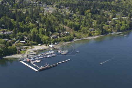 Téléchargez les photos : Photographie aérienne de Cherry Point Marina, île de Vancouver (Colombie-Britannique) - en image libre de droit