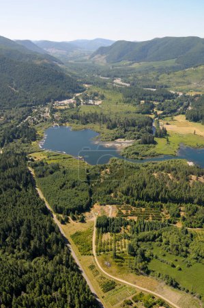 Bear Lake, Vancouver Island Luftaufnahmen, British Columbia, Kanada.