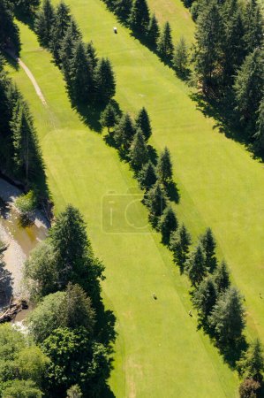 Cowichan Golf and Country Club, Honeymoon Bay, Cowichan Lake, Vancouver Island aerial photography, British Columbia, Canada.