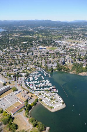 Téléchargez les photos : Photographie aérienne du port de Victoria, Victoria, île de Vancouver, Colombie-Britannique, Canada. - en image libre de droit