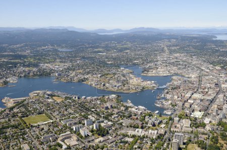 Puerto Victoria, fotografías aéreas de Victoria, Isla Vancouver, Columbia Británica, Canadá.
