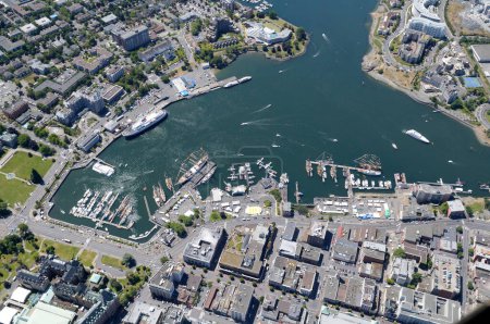 Foto de Puerto Victoria, fotografías aéreas de Victoria, Isla Vancouver, Columbia Británica, Canadá. - Imagen libre de derechos