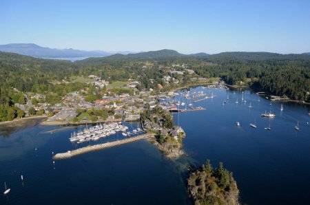 Ganges, Salt Spring Island, BC. Aerial photographs of the Southern Gulf Islands. British Columbia, Canada.