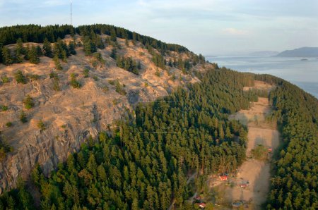 Mt. Brochet de Warburton, réserve de parc national du Canada des Îles-Gulf, île Saturna, Colombie-Britannique, Canada.