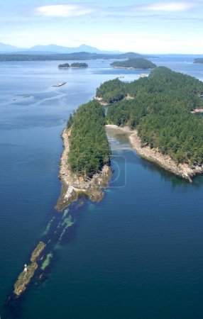 Aerial photo of Panther Point, Wallace Island Marine Provincial Park, Gulf Islands, British Columbia, Canada.