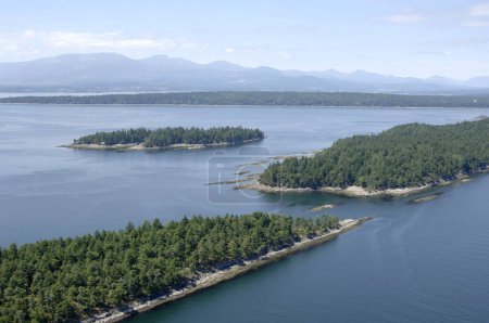 Luftaufnahme von Wallace Island, Gulf Islands National Park Reserve of Canada, Southern Gulf Islands, British Columbia, Kanada.