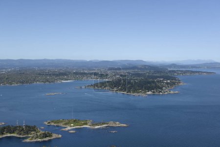 Aerial photograph of Discovery Island Marine Provincial Park, Vancouver Island, British Columbi