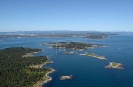 Aerial photo of Discovery Island Marine Provincial Park, Vancouver Island, British Columbi