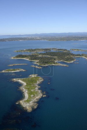 Luftbild des Discovery Island Marine Provincial Park, Vancouver Island, British Columbi