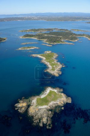 Luftaufnahme des Discovery Island Marine Provincial Park, Vancouver Island, British Columbi