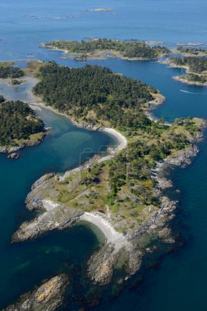 Luftaufnahme des Discovery Island Marine Provincial Park, Vancouver Island, British Columbi