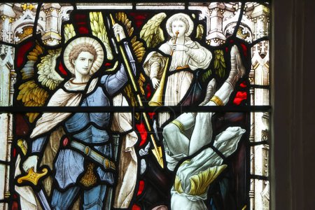 Foto de Stained glass windows in a Herefordshire church - Imagen libre de derechos