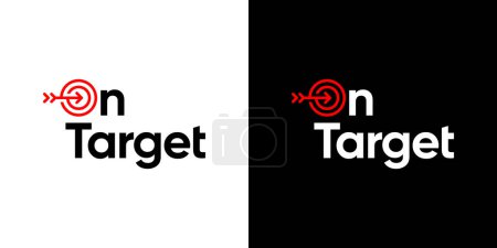Arrow right on target logo design template graphic vector illustration. Symbol, icon, creative.