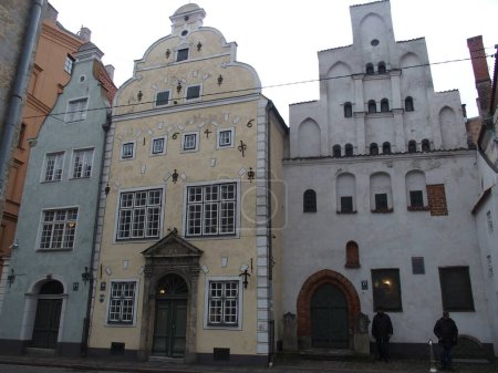 Foto de Conjunto histórico de casas "Three Brothers" en Riga, Letonia - Imagen libre de derechos