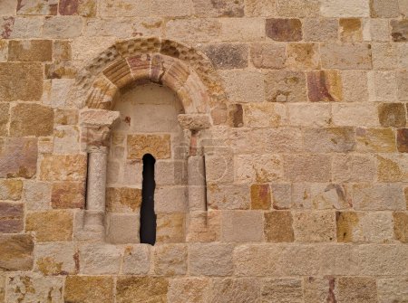 Detail from a window at San Cipriano church S XI Zamora Castilla y Leon Spain