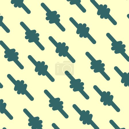 Illustration for Repeated rope ties simple flat pattern design. well use as wallpaper - Royalty Free Image