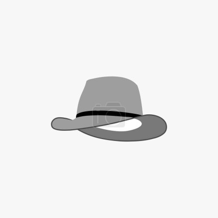 Illustration for Cowboy hat simple flat cartoon vector illustration. well use as element design or pictogram - Royalty Free Image