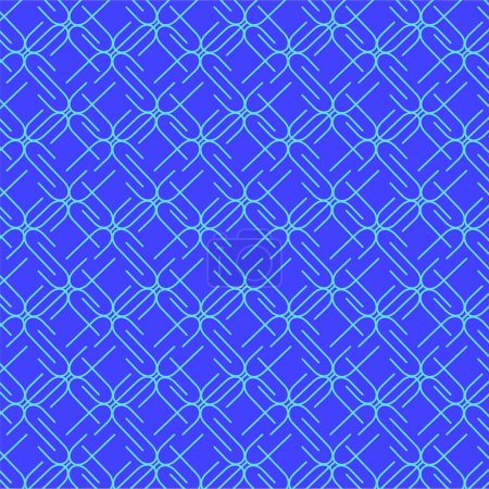 Illustration for Overlapped curved blue lines on dark background pattern vector design. well use for background or wallpaper - Royalty Free Image