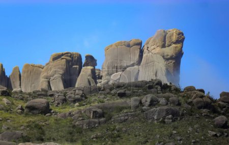 Rock formations on the summit of Pico das Prateleiras, Itatiaia National Paraque, city of Rio de Janeiro, Brazil