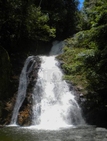Tombo d'gua Waterfall, near Estrada da Graciosa, Serra do Mar in the state of Paran, Brazil