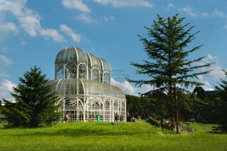 Greenhouse of tropical plants in the Curitiba Botanical Garden, a municipal public park.State of Paran, Brazil